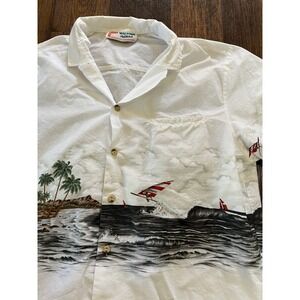 Men's Malihini Shirt Multicolor Hawaiian XL TIKI Surf Tropical LUAU Parasail USA